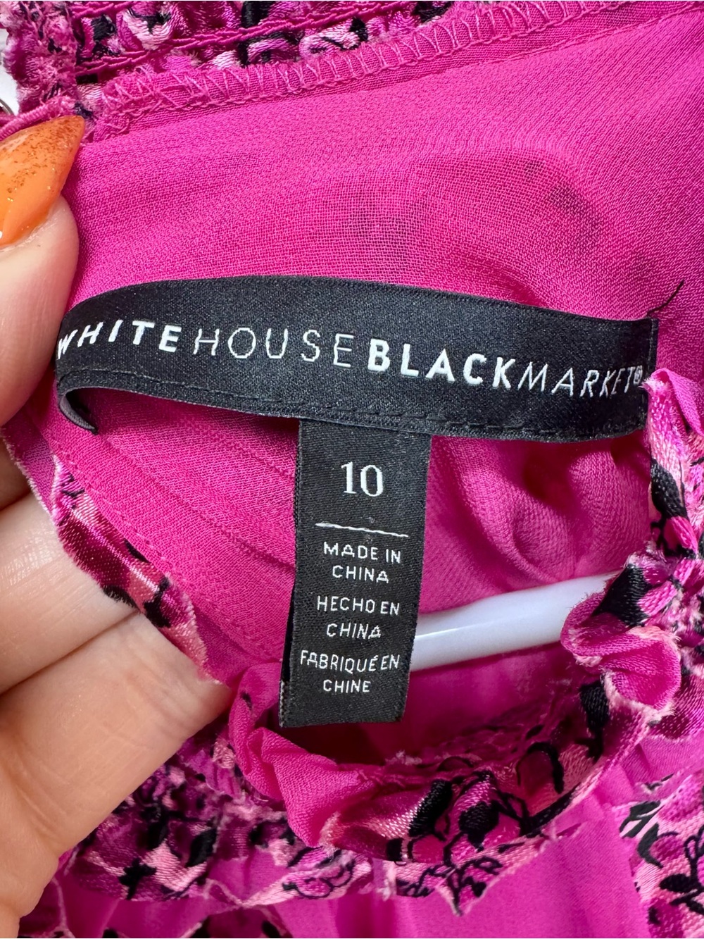 White House Black Market Pink Floral Halter Maxi Dress Size 10 Smocked Waist - Picture 6 of 12